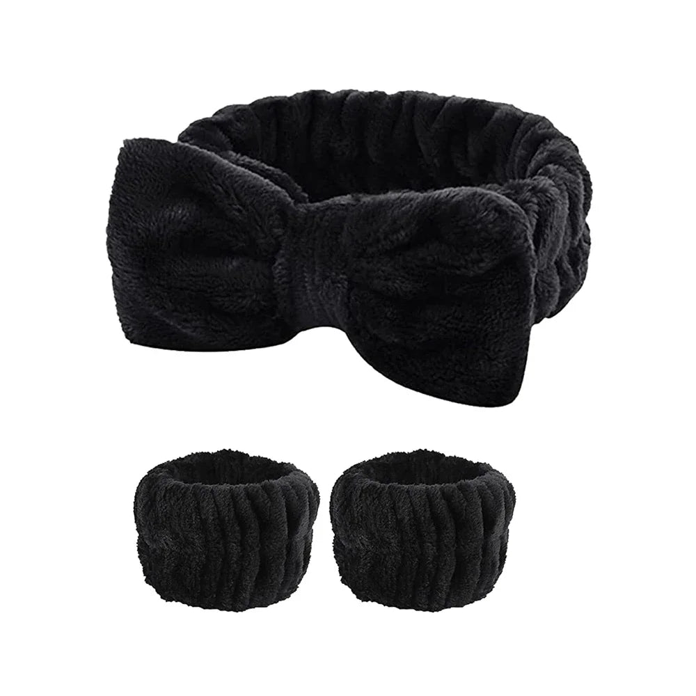 Spa Headband & Wristbands – 3 Pcs