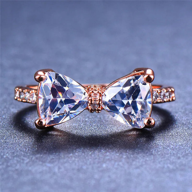 Bow Zircon Ring