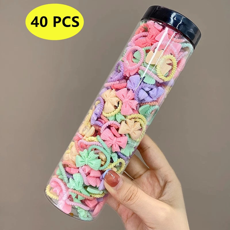 Girls Flower Hair Ties Set