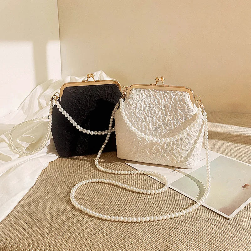Pearl Chain Crossbody Phone Bag
