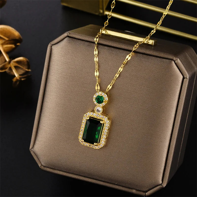 ✨ Light Luxury Zircon Crystal Necklace