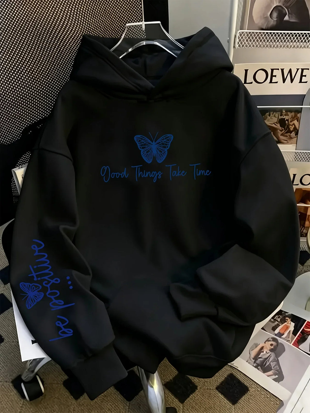 Kids Butterfly Print Hoodie