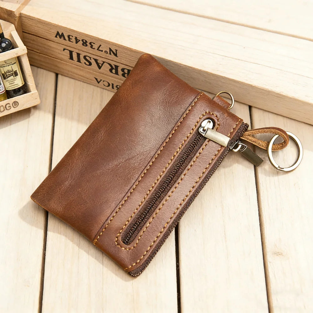 Genuine Leather Zip Wallet