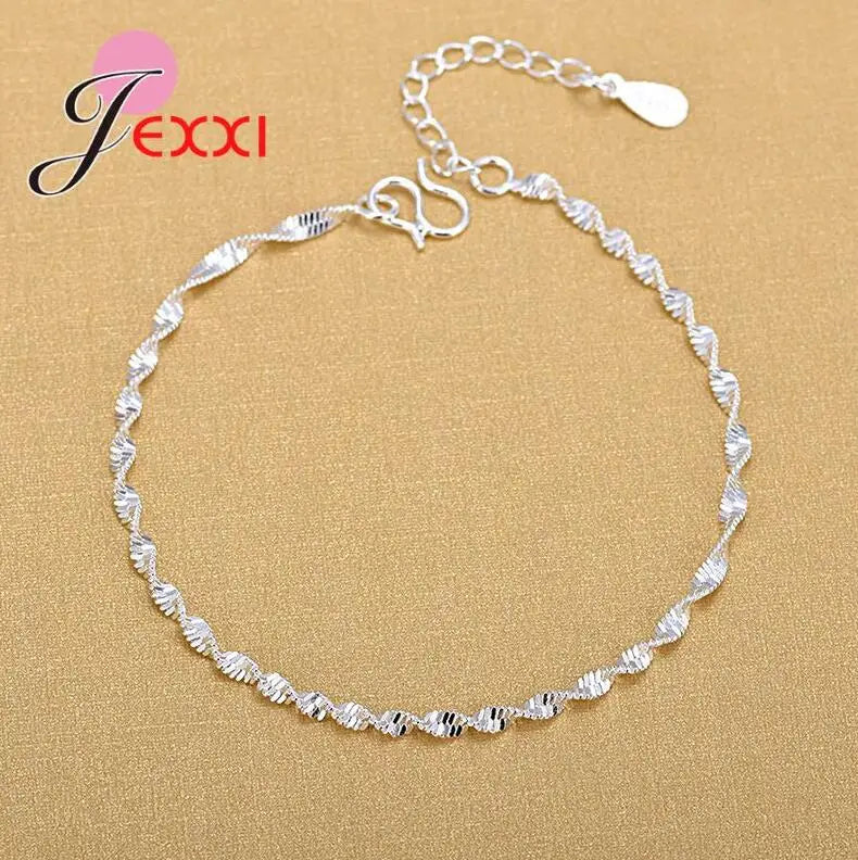 925 Silver Shiny Anklet