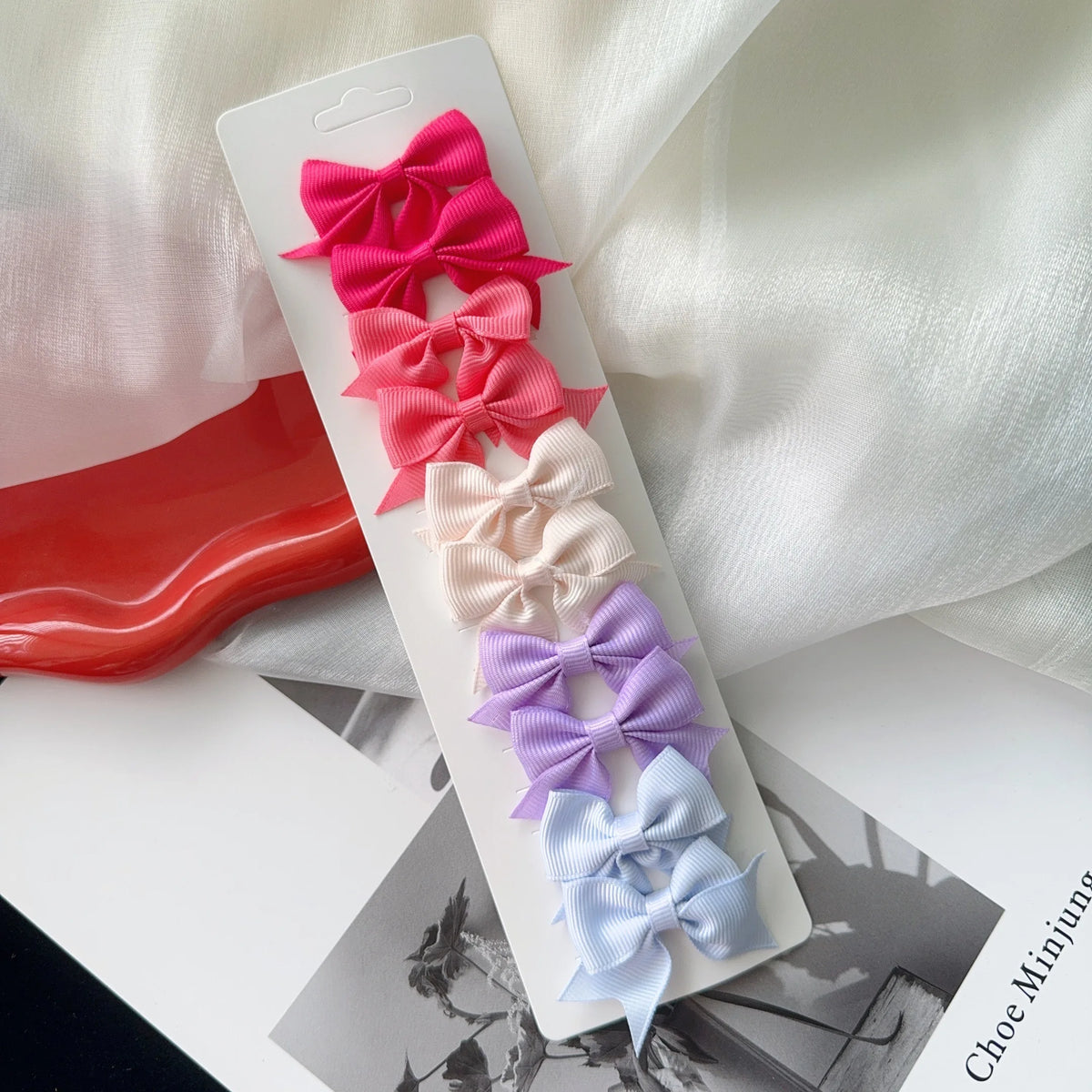 Girls Hair Bow Clips – 10 Pcs