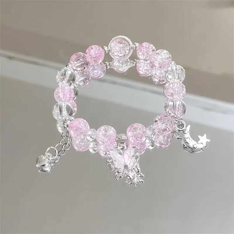 Lucky Bead Butterfly Charm Bracelet