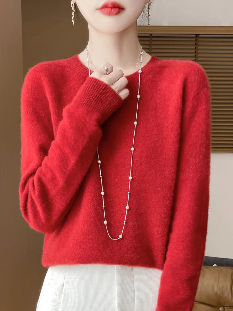 100% Merino Wool Crew Neck Sweater