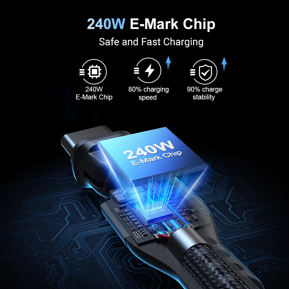 ⚡ AUFU 240W USB-C Fast Charging Cable