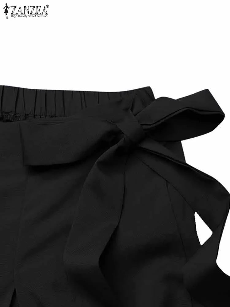 Pleated High Waist Flare Pants