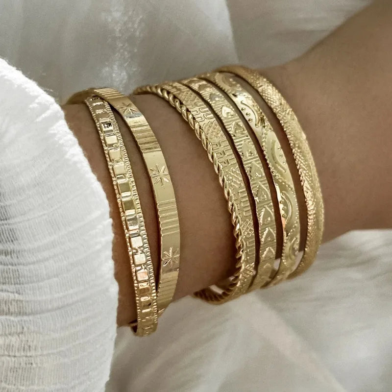 Gold Bracelet Set