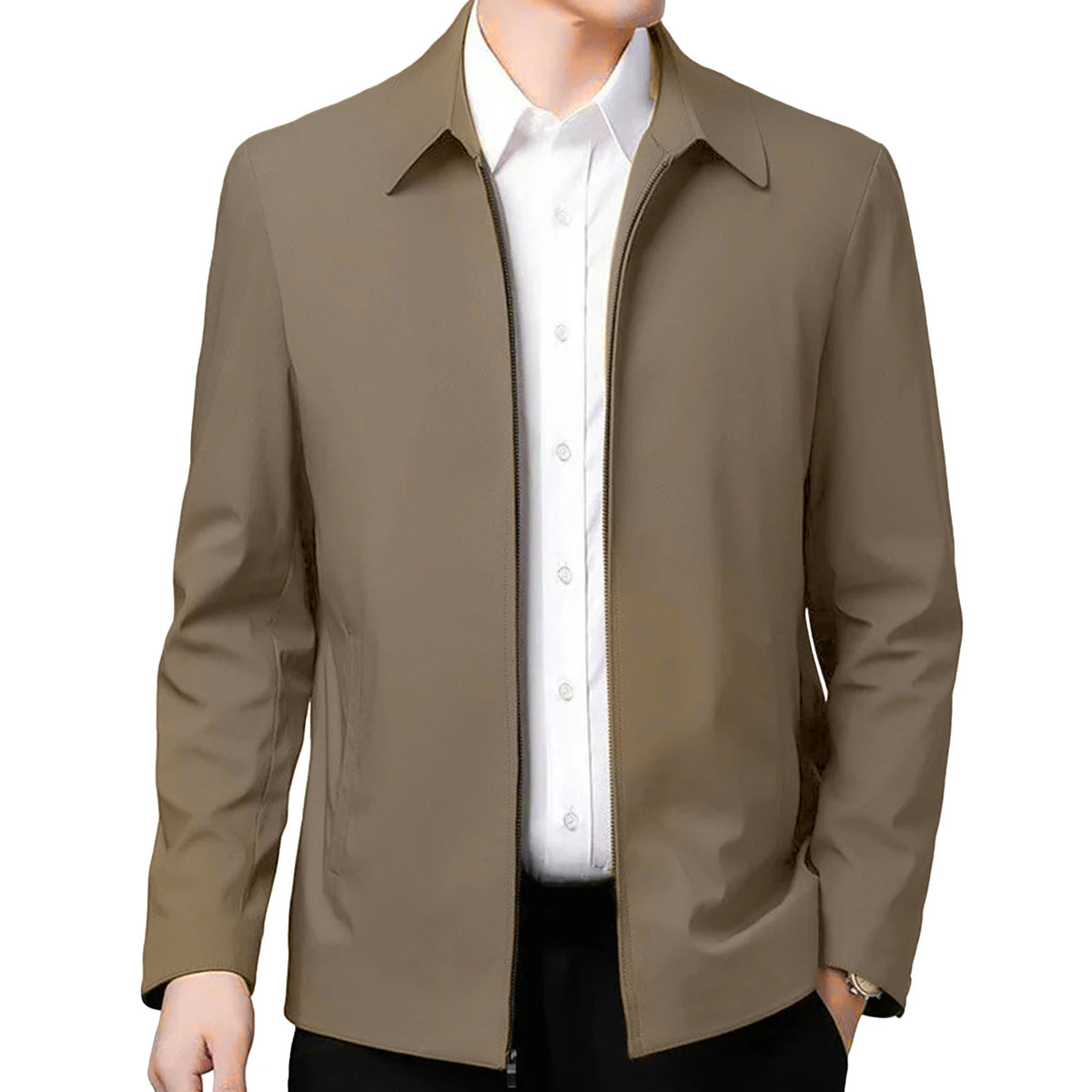 Men's Lapel Zip Jacket