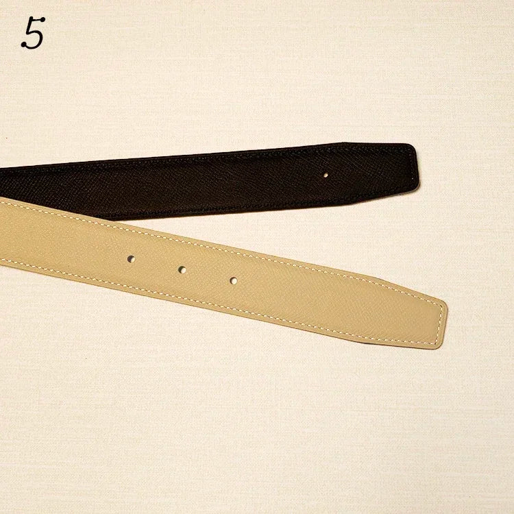 Reversible Leather Belt Strap – No Buckle