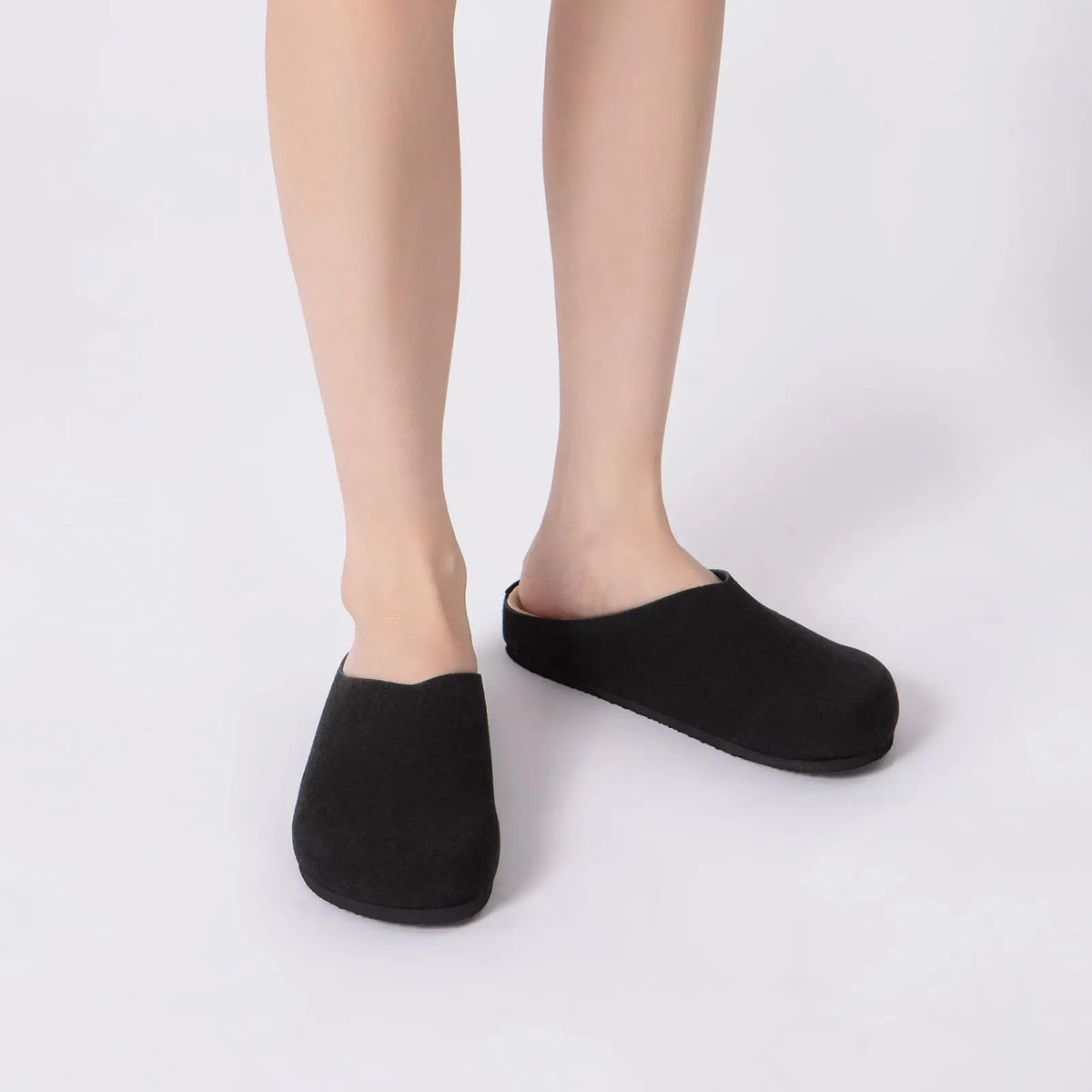 Women's Suede Buckle Clogs