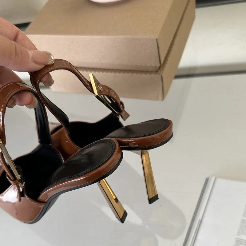 Women's Pointed-Toe Strap Slingback Pumps