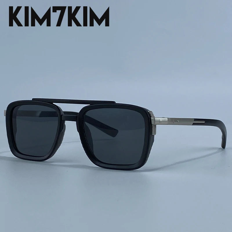 Men's Polarized Double Bridge Square Sunglasses