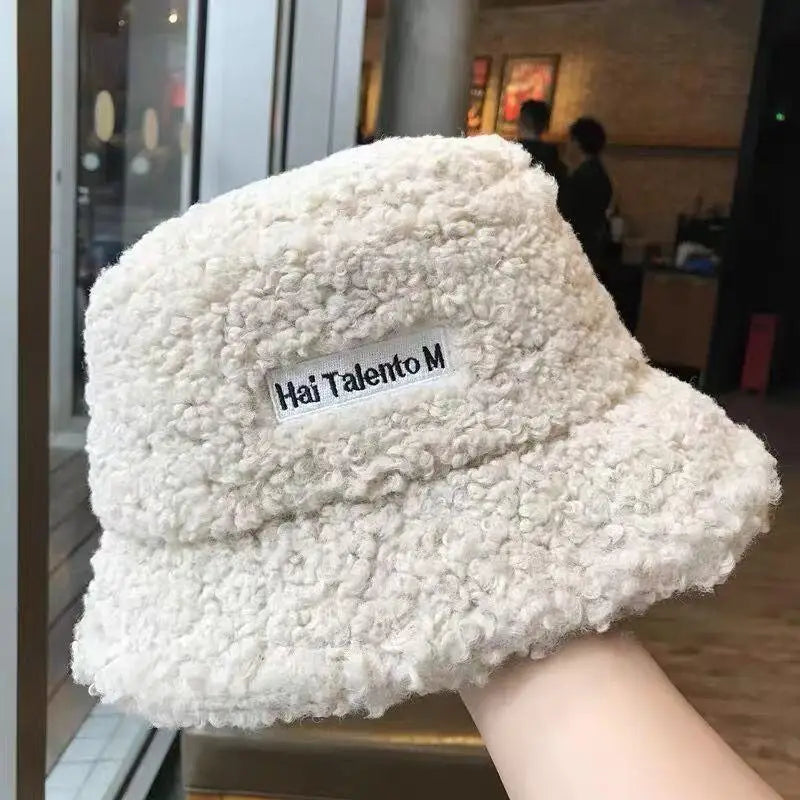 Embroidered Lambswool Bucket Hat