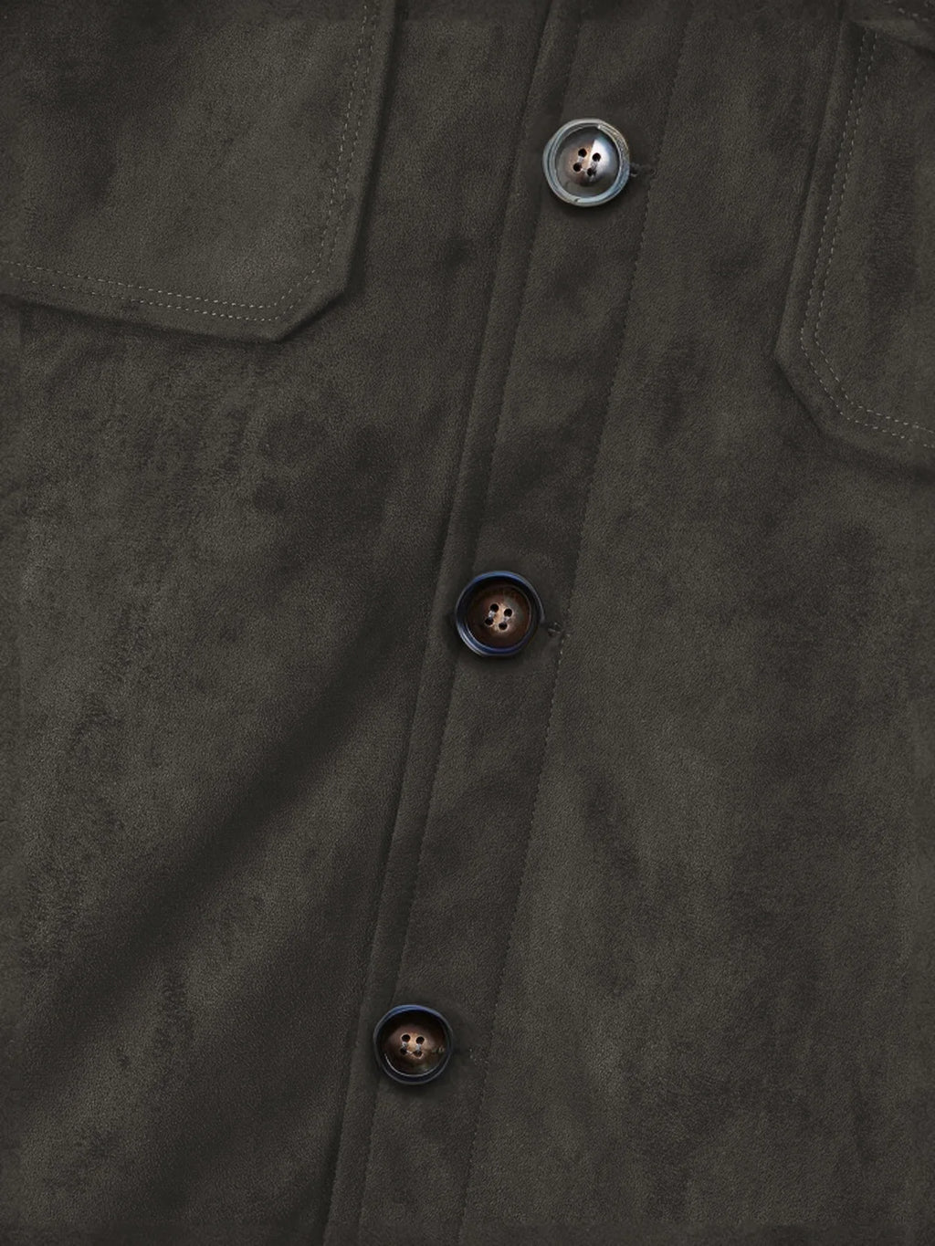Men's Brown Faux Suede Jacket
