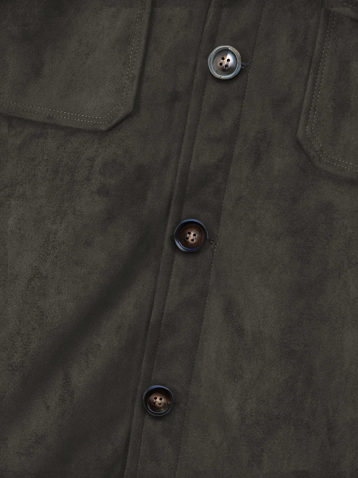 Men's Brown Faux Suede Jacket