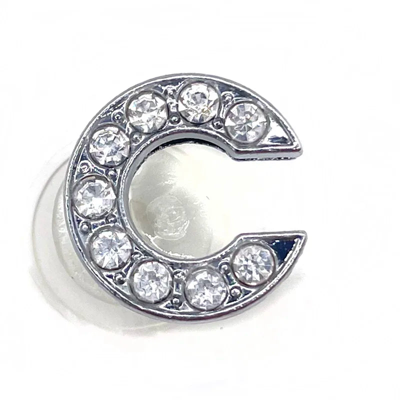 Rhinestone Letter Shoe Charms