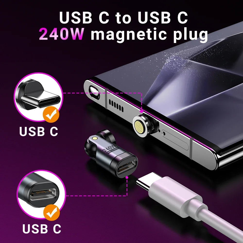 🔄 AUFU 240W Magnetic OTG Adapter