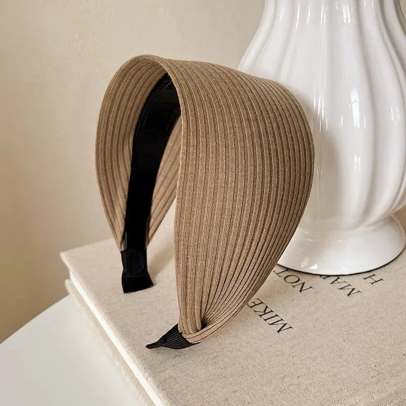 Wide Knit Cotton Headband