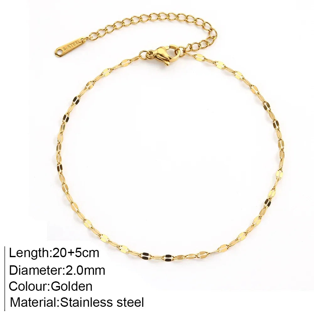 ✨ Stainless Steel Beach Anklet Jewelry