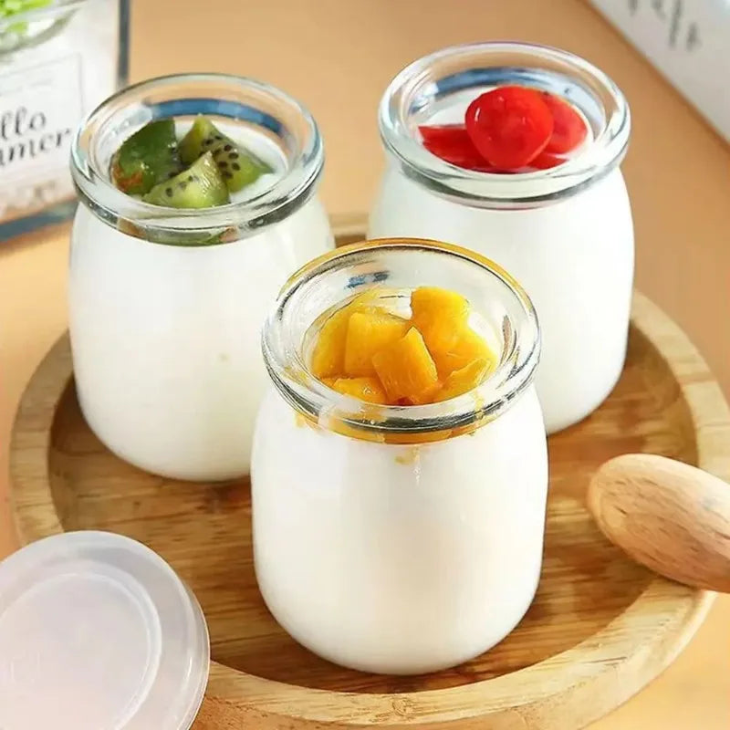 Pudding & Yogurt Jars with Lids 100ml