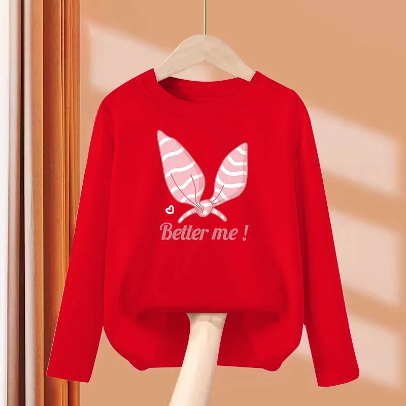 Girls Bow Long Sleeve T-Shirt