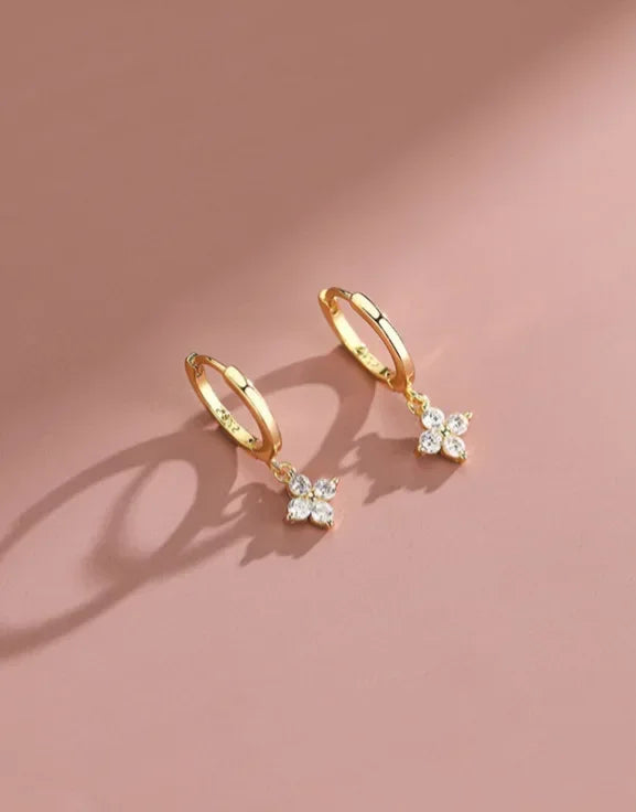 Gold Twisted Hoop Earrings