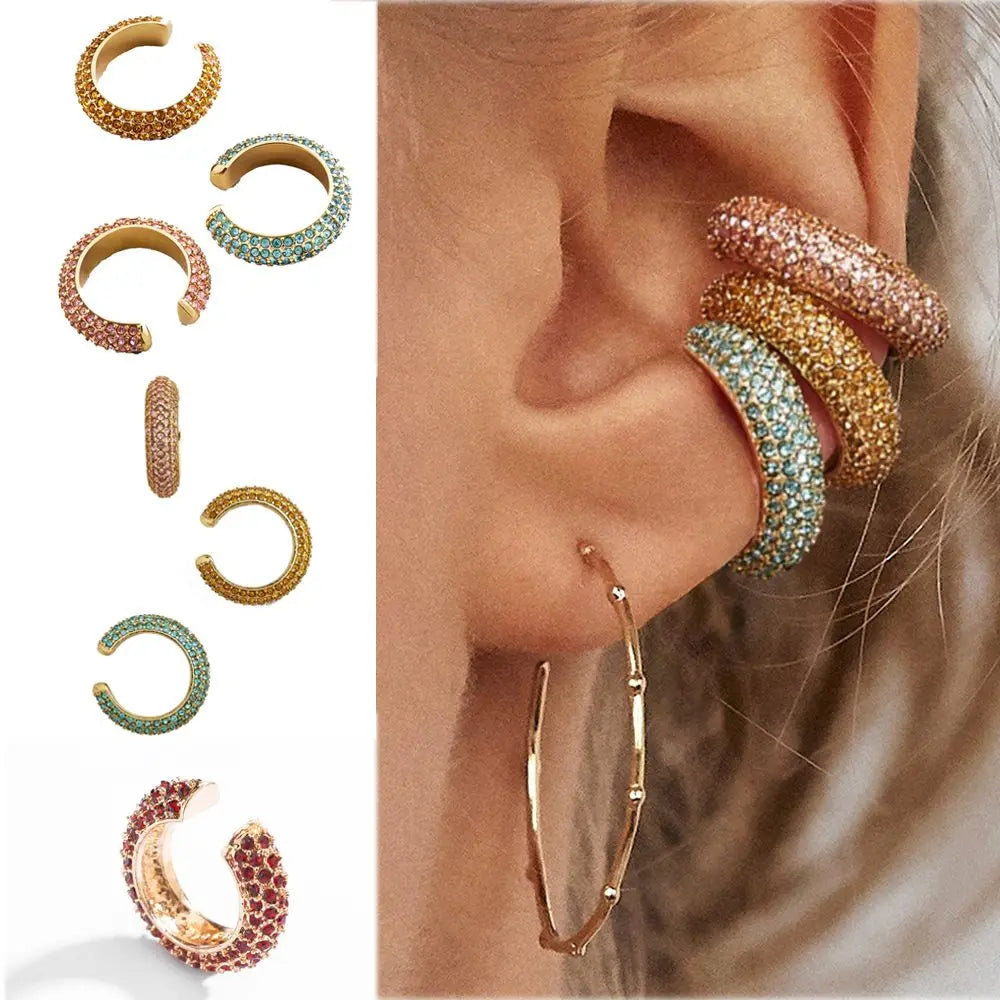 Rhinestone C-Shape Ear Cuff (1 Pc)