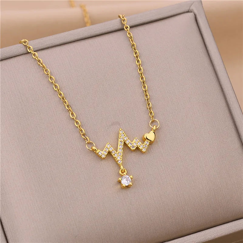 ✨ Light Luxury Zircon Crystal Necklace