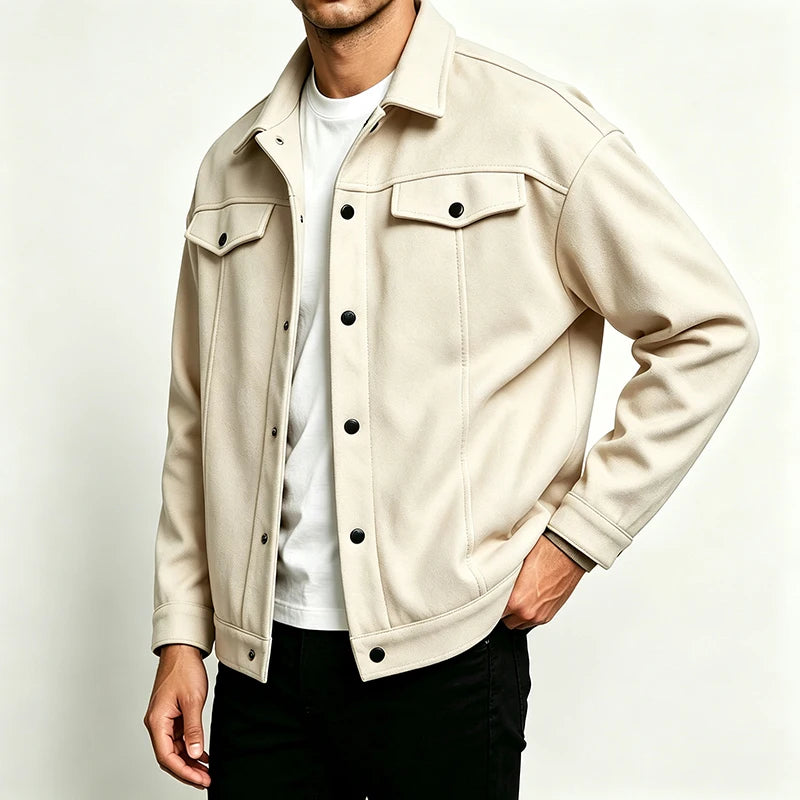 Men's Brushed Single-Breasted Jacket