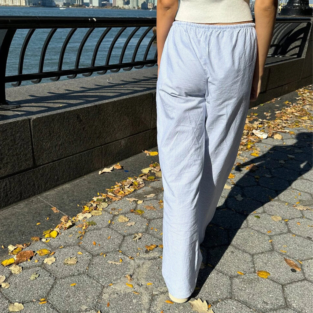 Drawstring Loose Wide-Leg Pants