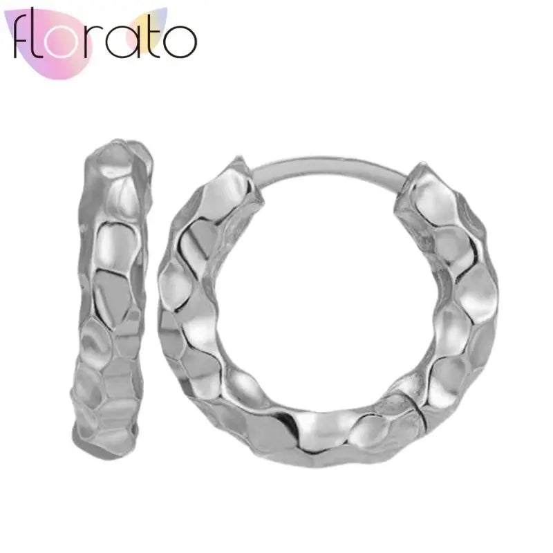 925 Silver Plain Circle Hoop Earrings