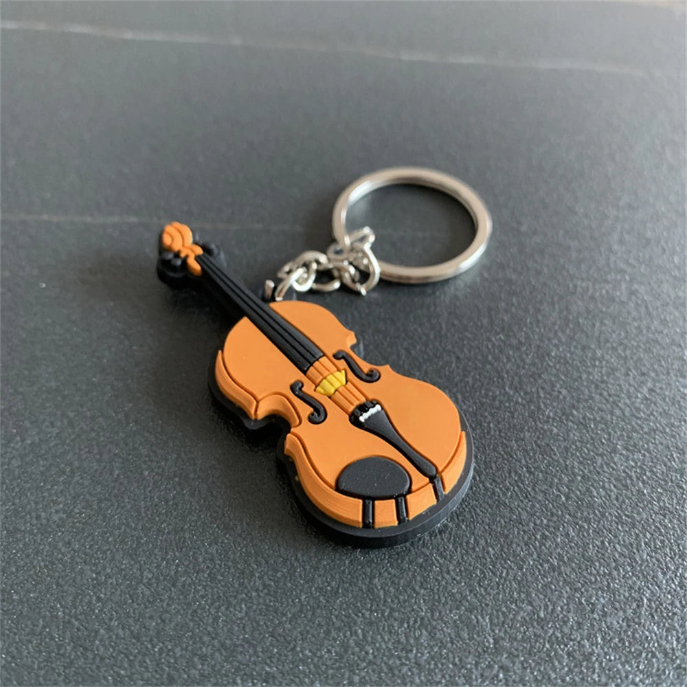 Silicone Music Instrument Keychain
