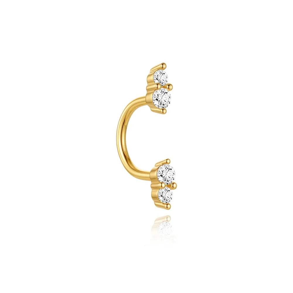 925 Silver Mini CZ Cartilage Stud (1 Pc)