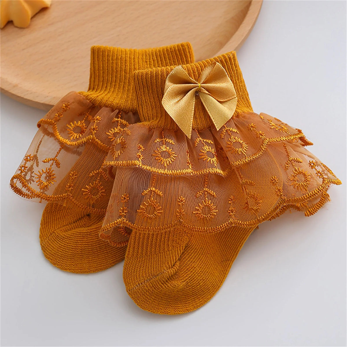 Baby Girls Ruffle Lace Socks