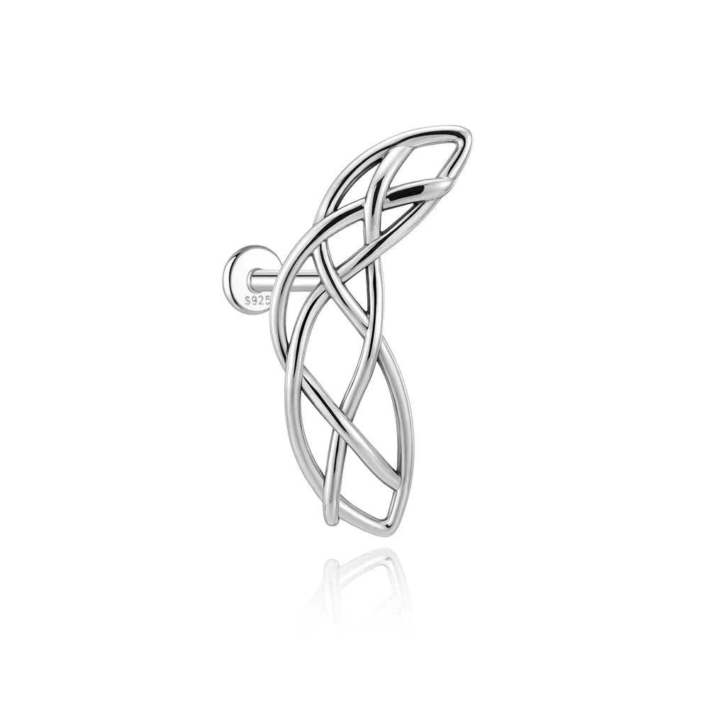 925 Silver Morning Glory Flat Back Stud