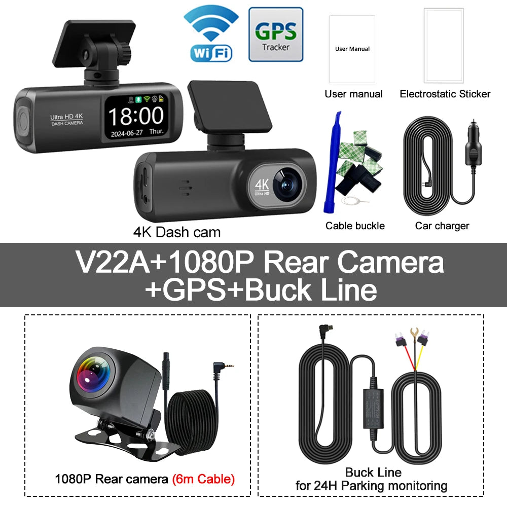 ⭐ Soam 4K Dual Dash Cam