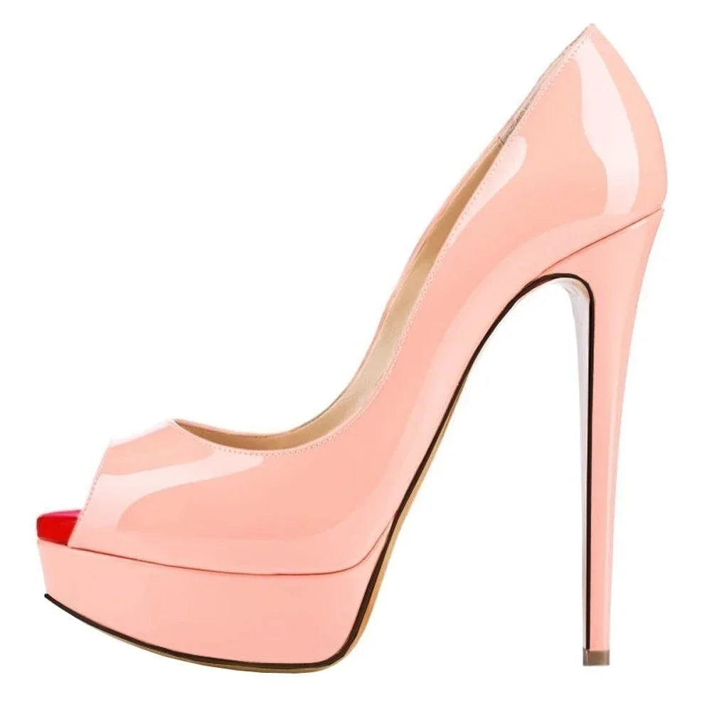 Women's 14cm Platform Peep-Toe Stiletto Heels