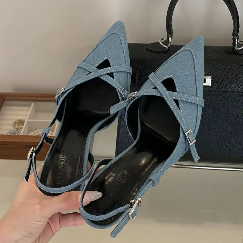Women's Pointed-Toe Slingback Heels