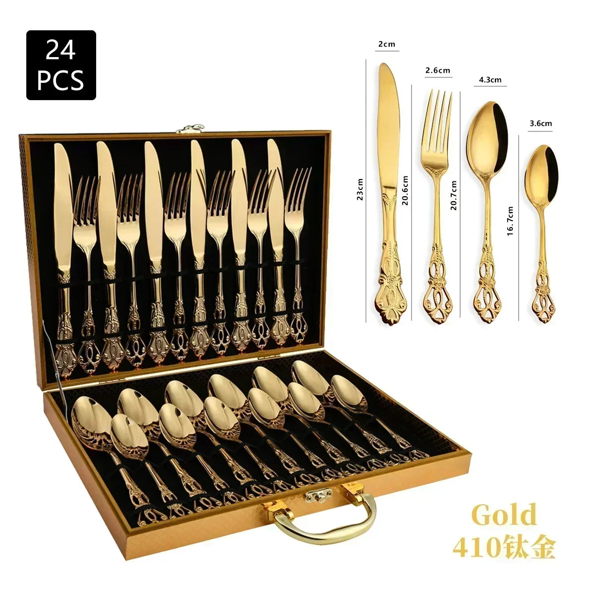 Gold Stainless Steel Cutlery Set