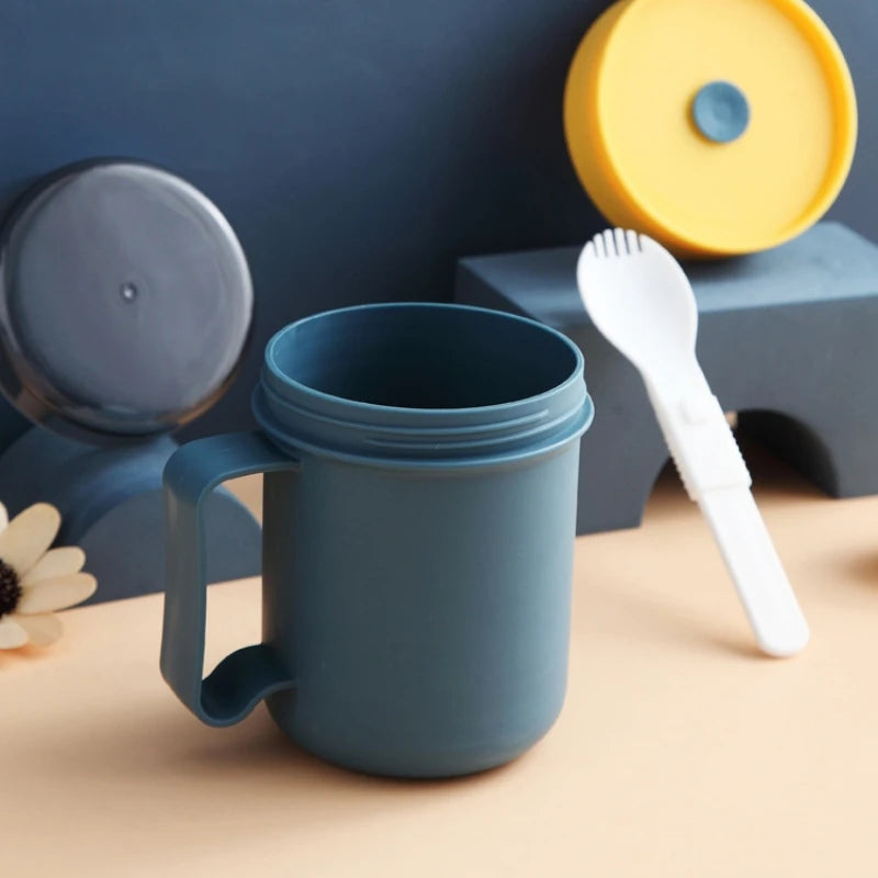 Breakfast Cup with Lid & Spoon 500ml