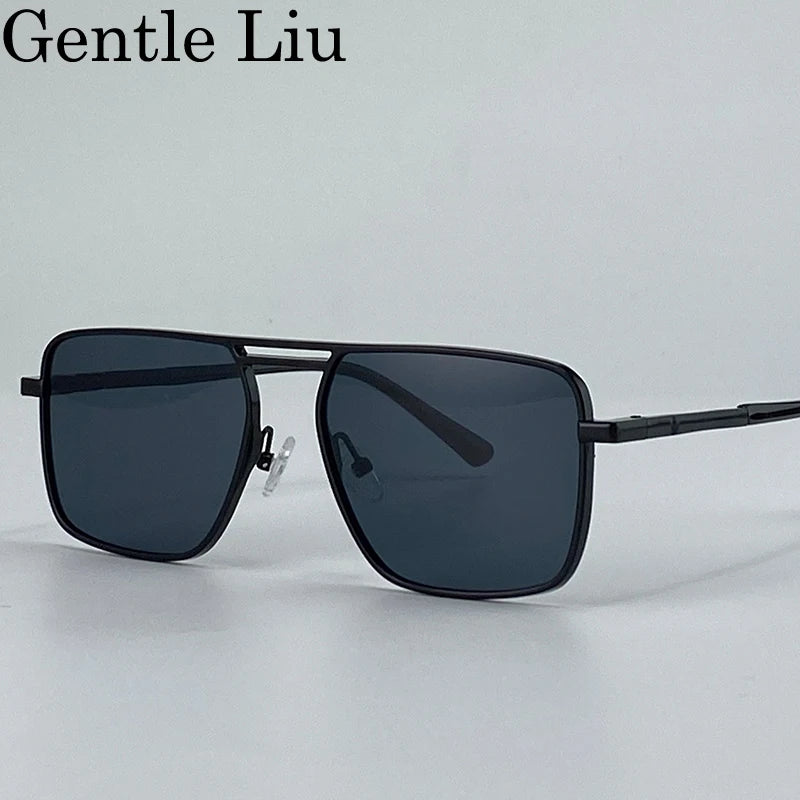 Men's Oversized Double Bridge Sunglasses