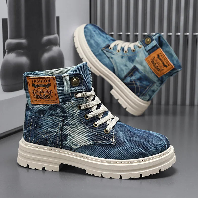 Men's Denim Height-Increase Shoes