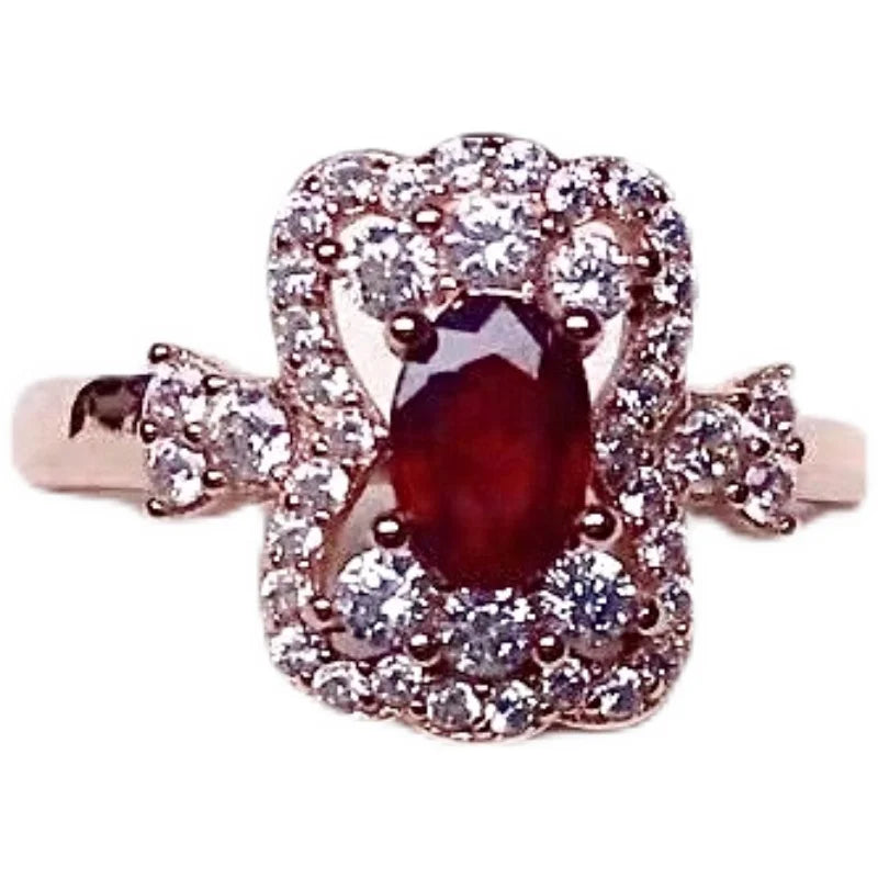 Natural Ruby Sterling Silver Ring