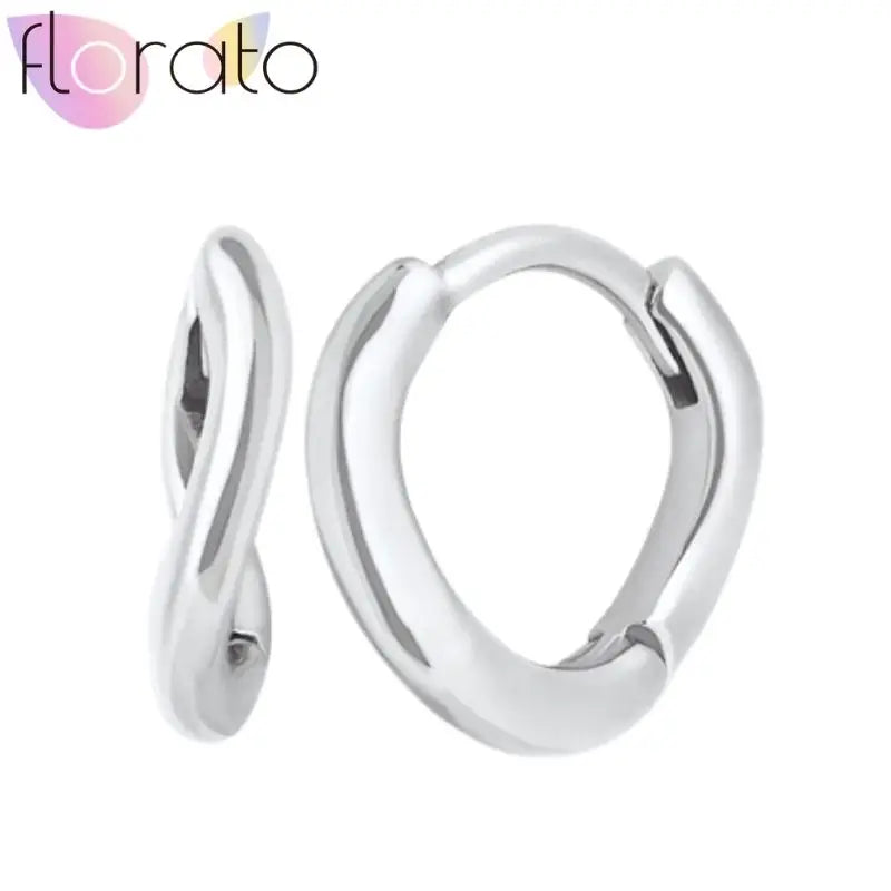 925 Silver Plain Circle Hoop Earrings