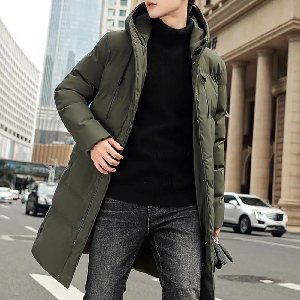 Men's Midi Hooded Padded Coat