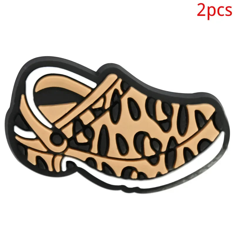 Leopard Print Shoe Buckle Charms