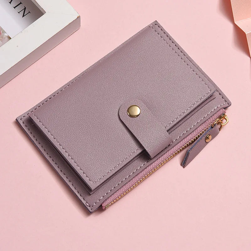 Mini Zip Foldable Card Wallet